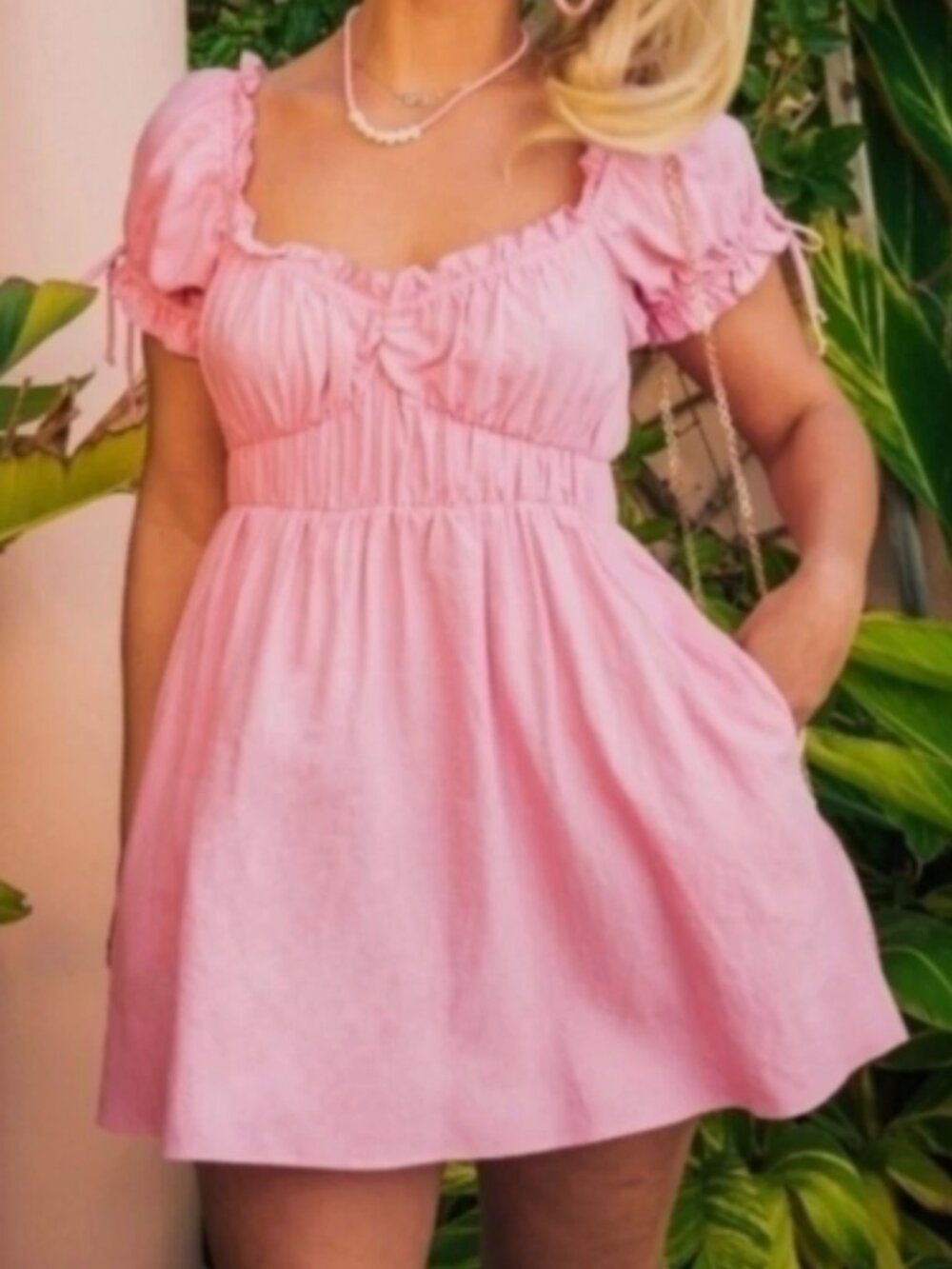 Show Me Your Mumu x Barbie Nikki Mini Dress Pink